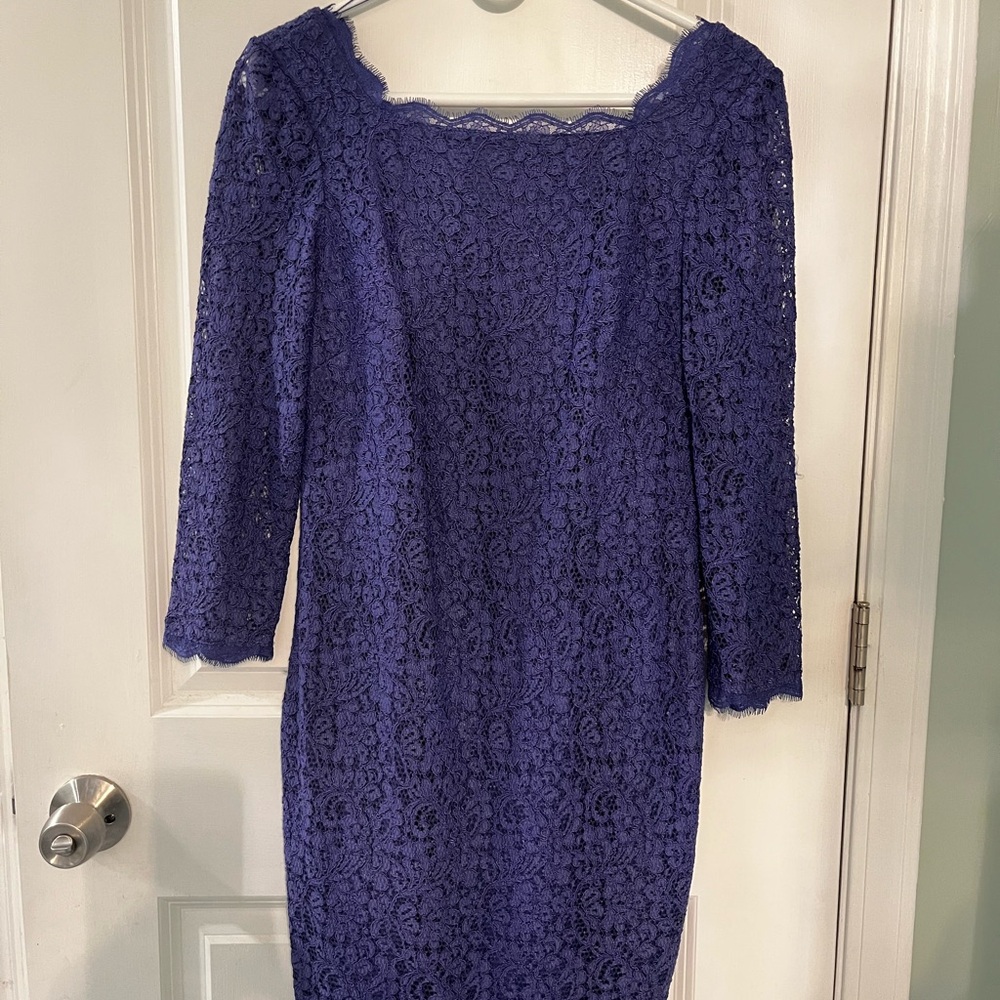 Adrianna Papell Purple Lace Dress